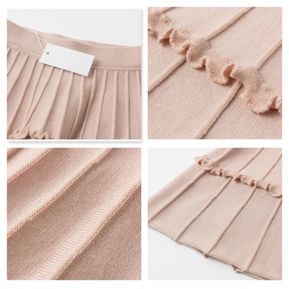 Pastel Pink Pleated High Waist Short Skirt - Picture 8 of 8